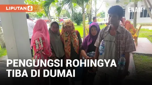 VIDEO: Polisi Amankan 17 Pengungsi Rohingya yang Tiba di Dumai