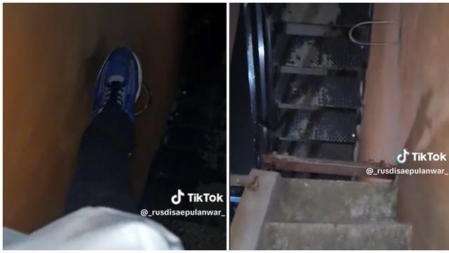 Viral Tangga Kos dengan Desain Nyeleneh Ini Bikin Deg-degan, Bak Ninja Warrior