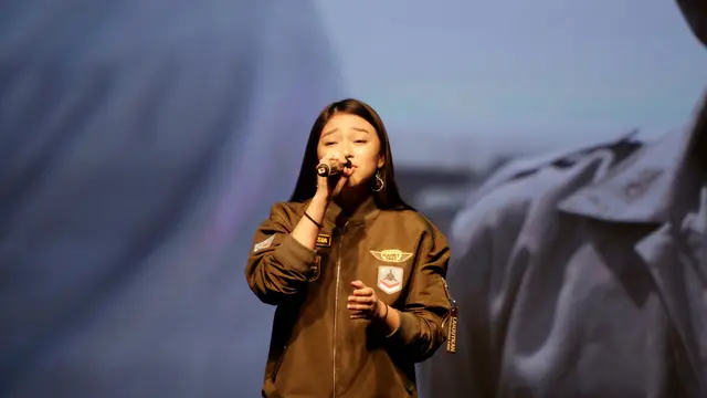 Anneth Delliecia saat jumpa pers perkenalan soundtrack film Kadet 1947