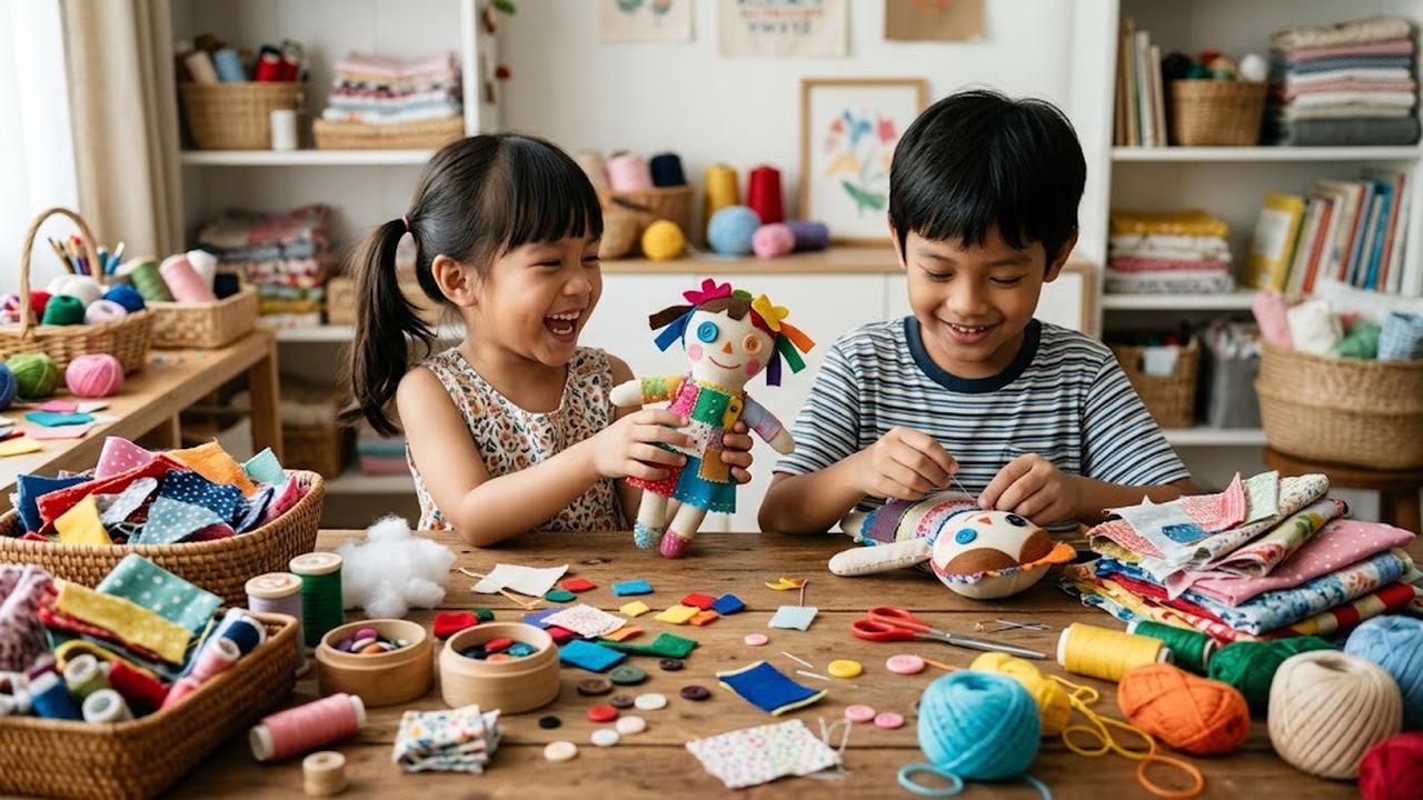 Ide Aktivitas Kreatif Anak dari Barang Bekas/AI Generated