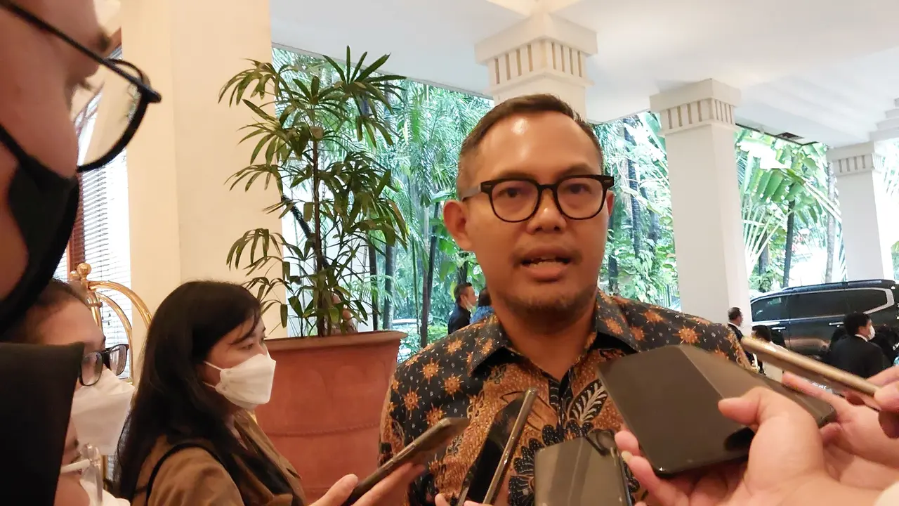 Juru Bicara Kementerian Koordinator bidang Kemaritiman dan Investasi Jodi Mahardi di Hotel Dharmawangsa, Jumat (7/10/2022).