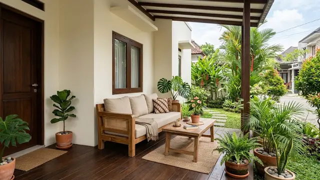 12 Warna Cat untuk Teras yang Banyak Menggunakan Furnitur Kayu, Hadirkan Kesan Natural