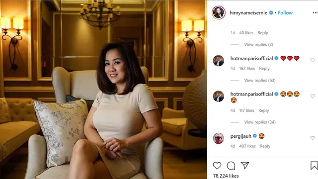 Komentar Hotman Paris di akun Tante Ernie (https://www.instagram.com/p/CAMNhxhgkgI/)