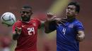 Penyerang Indonesia, Marinus Manewar saat berlaga kontra Thailand di SEA Games 2017 yang berlangsung di Stadion Shah Alam, Malaysia (Bola.com/Vitalis Yogi Trisna)