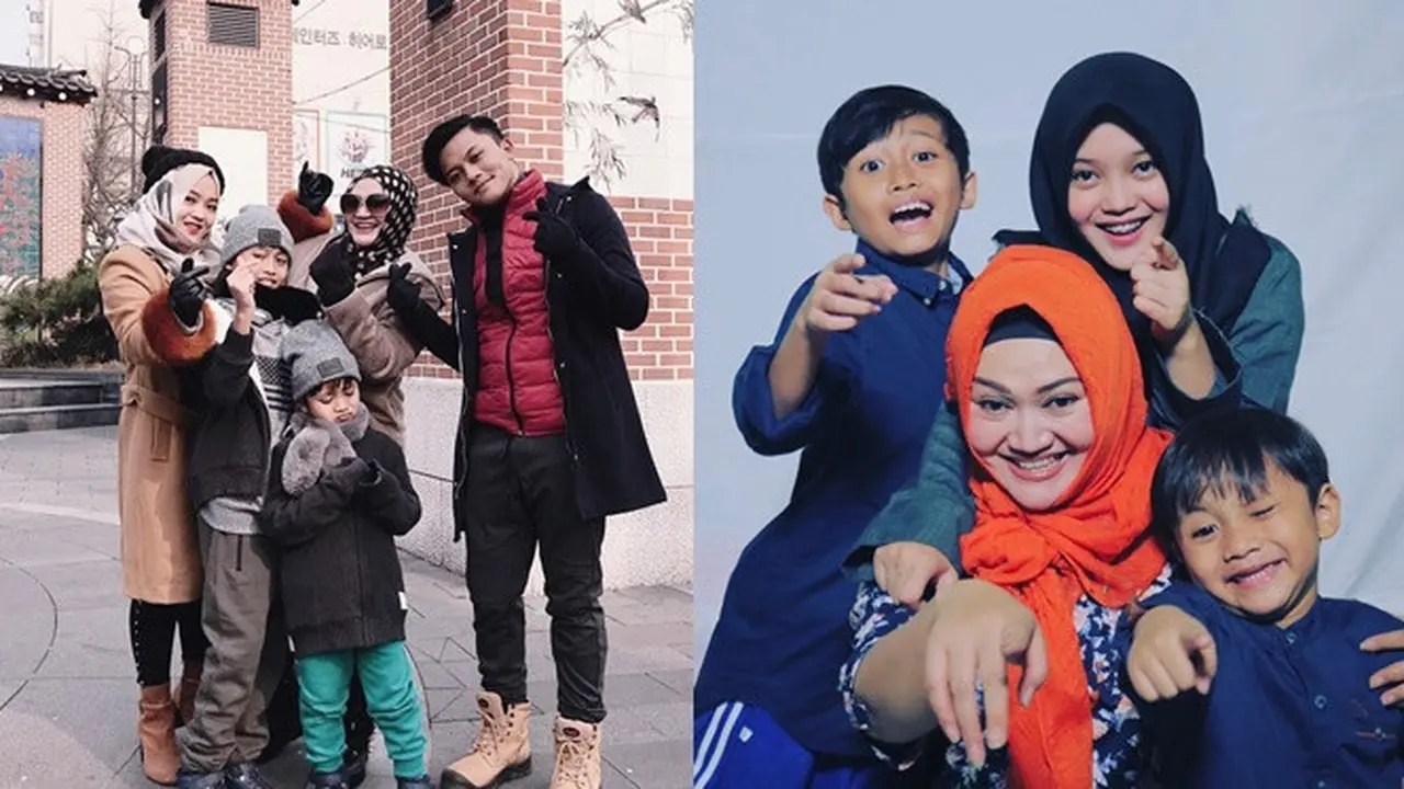 6 Potret Kenangan Manis Lina bersama Anak-Anaknya