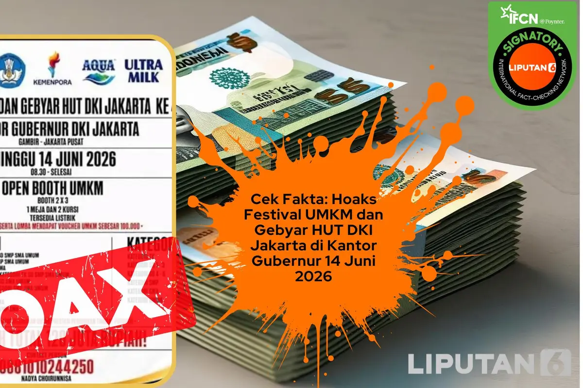 Waspada hoaks festival UMKM dan perlombaan di Kantor Gubernur DKI Jakarta 14 Juni 2026