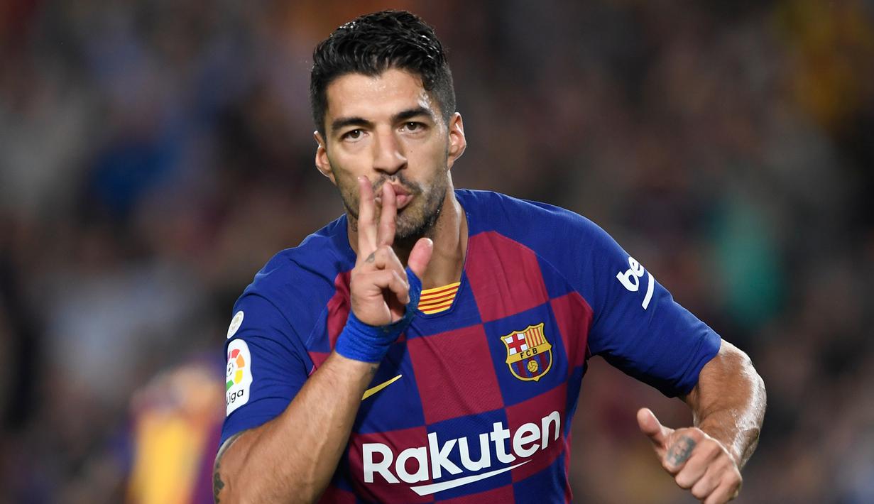 1. Luis Suarez (Barcelona) - Ketajaman pemain nomor punggung 9 di skuat Barcelona ini memang tidak diragukan lagi. Dari 17 penampilannya di kompetisi La Liga, Suarez tercatat telah mencetak 11 gol dan 7 assist untuk Barcelona. (AFP/Josep Lago)