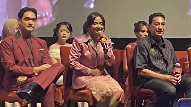 Naya Anindita dalam Press Screening & Press Conference Film Agensi Rumah Tangga yang dihelat di Jakarta, Rabu (2/9/2026). (Liputan6.com/Nola Vemiliana)