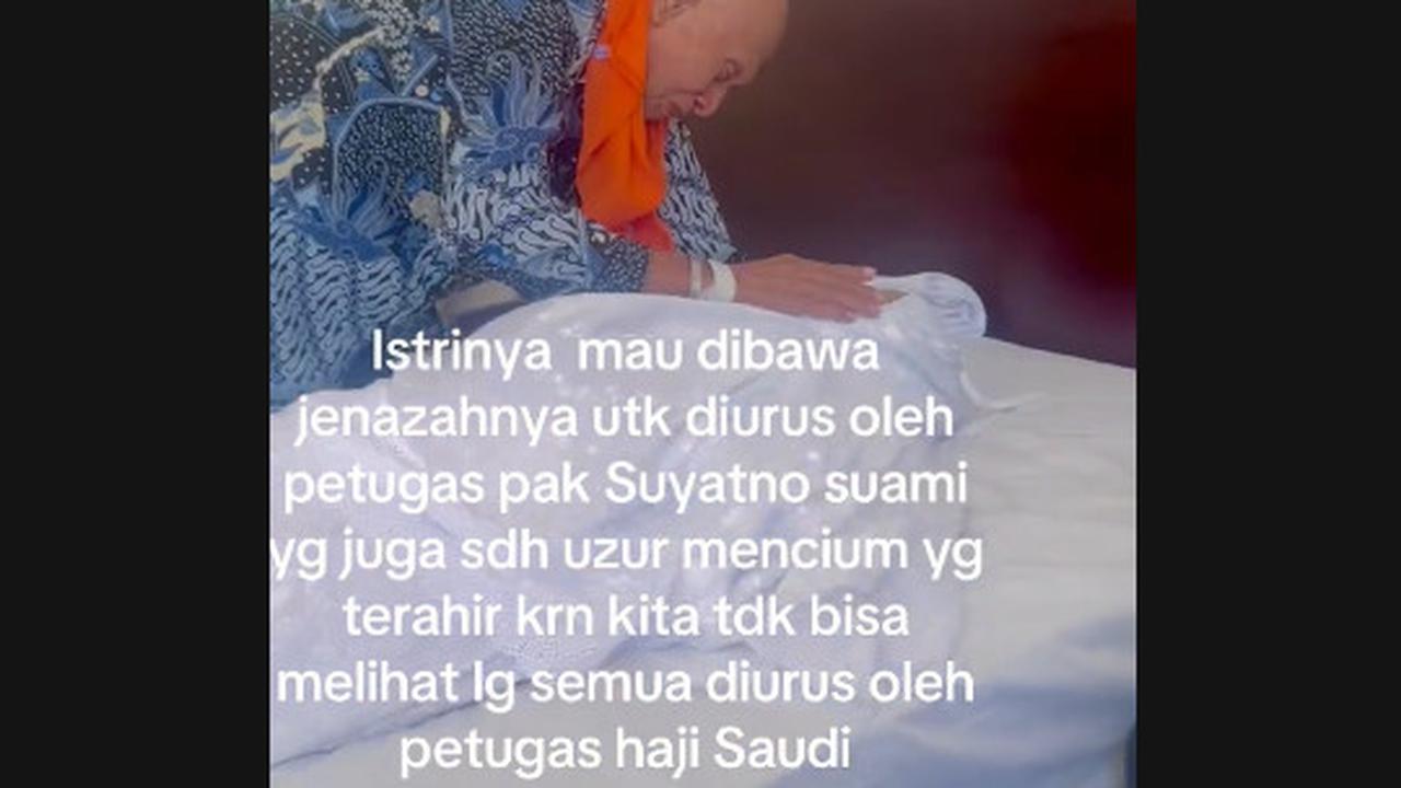 Banjir Air Mata, Momen Haru Kakek Jemaah Haji Cium Sang Istri untuk Terakhir Kali karena Meninggal di Tanah Suci