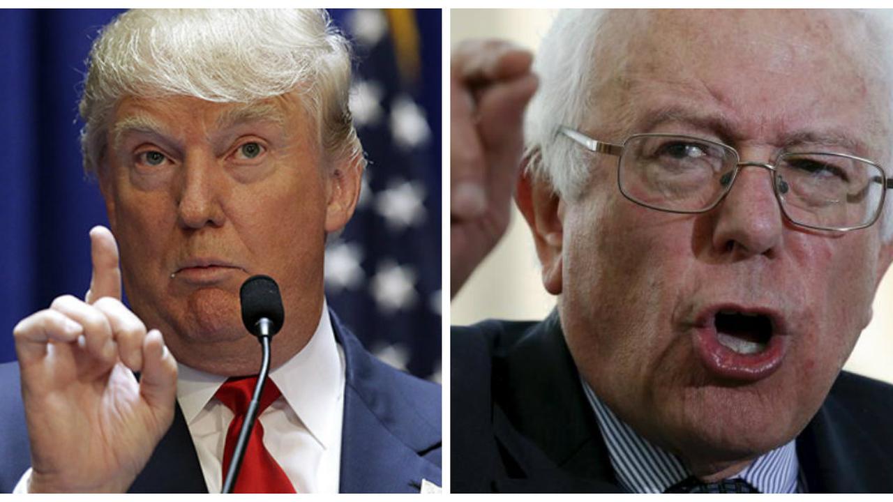 Donald Trump dan Bernie Sanders unggul di New Hampshire.