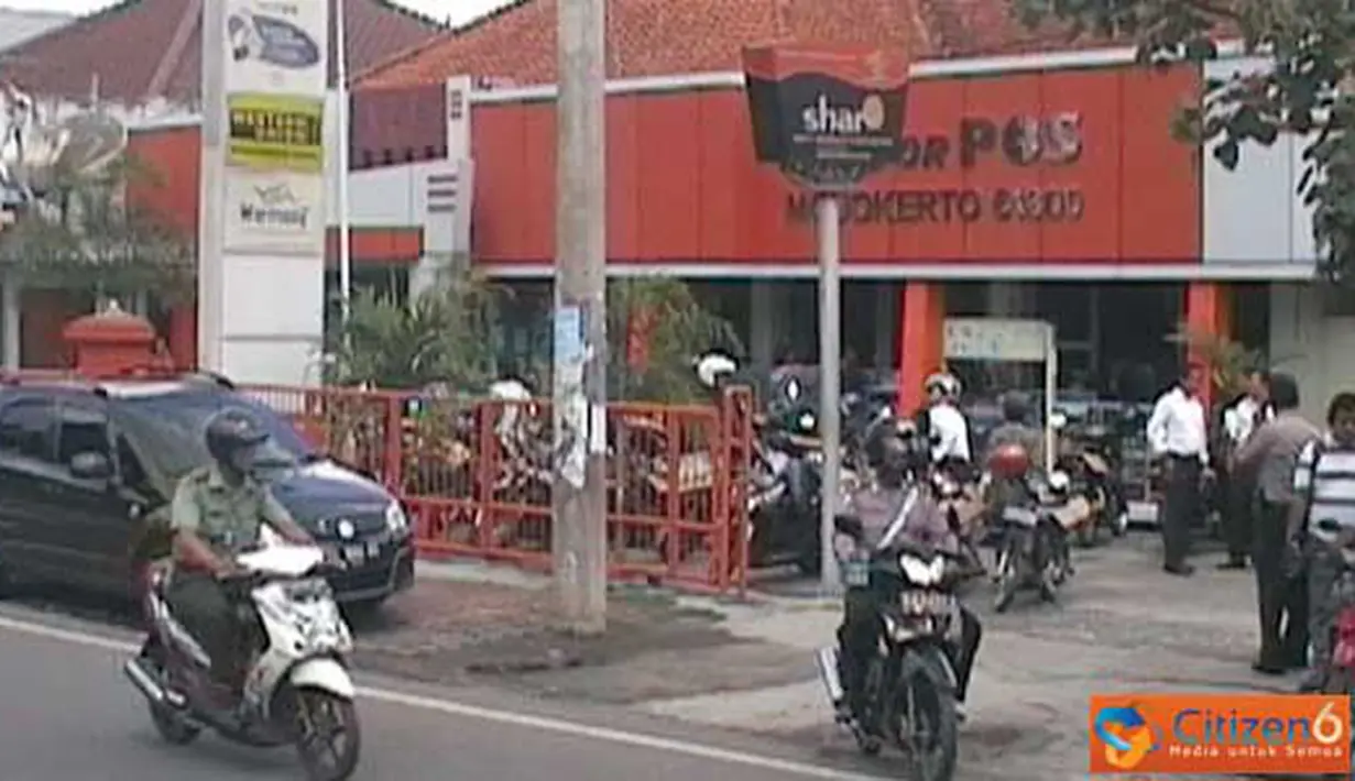 Citizen6, Mojokerto: Lokasi pengiriman paket di jalan A.Yani
kota Mojokerto, Jawa Timur. (Pengirim: Safrial)