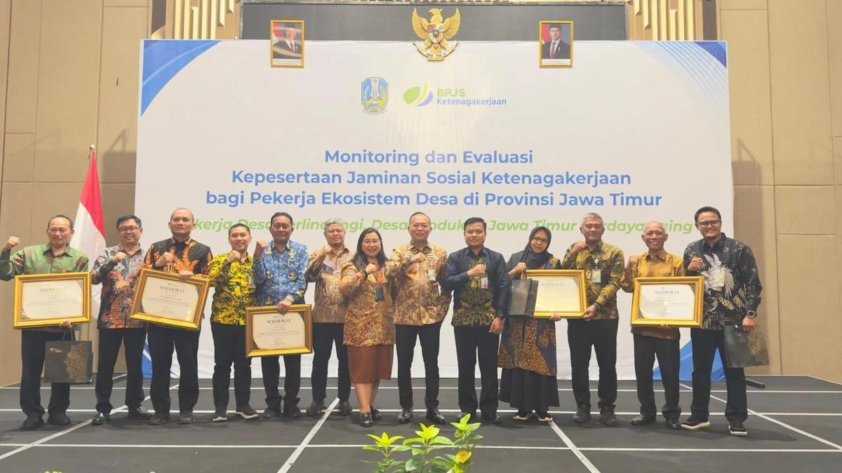 BPJS Ketenagakerjaan Kantor Wilayah Jawa Timur berkolaborasi dengan Dinas Pemberdayaan Masyarakat dan Desa (PMD) Provinsi Jawa Timur