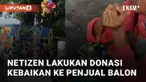Seorang bapak penjual balon alami nasib kurang beruntung ketika balon dagangannya tak sengaja terbang dan hilang
