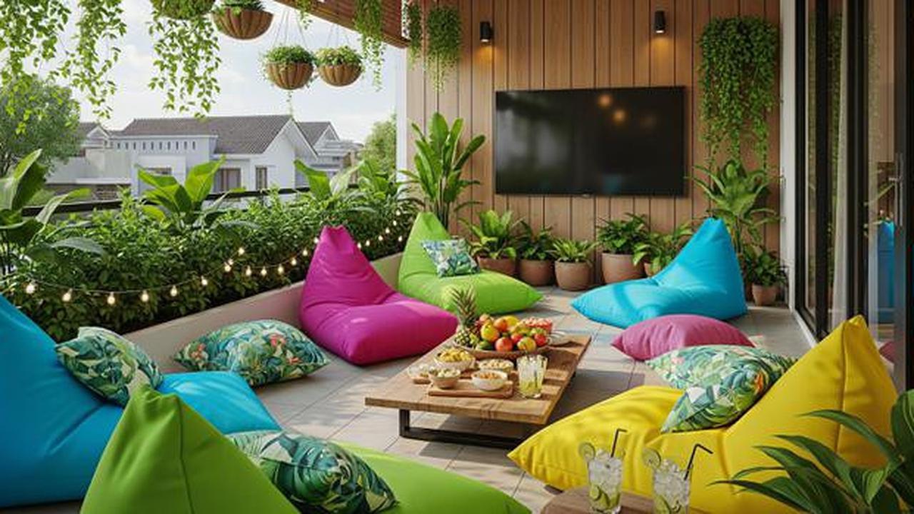 7 Desain Teras Kecil Tapi Kekinian dengan Bean Bag untuk Nobar Seru 2025