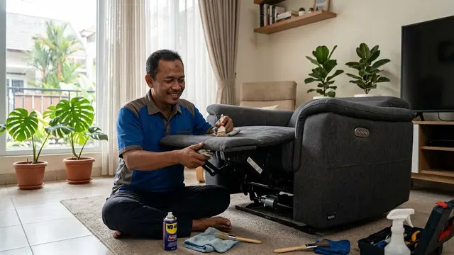 Ilustrasi Sofa Recliner Electric untuk Rileksasi Optimal/AI Generated