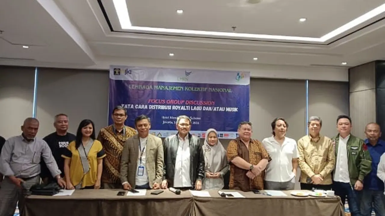 Focus Group Discussion (FGD) dengan tema Tata Cara Distribusi Royalti Lagu dan/atau Musik.