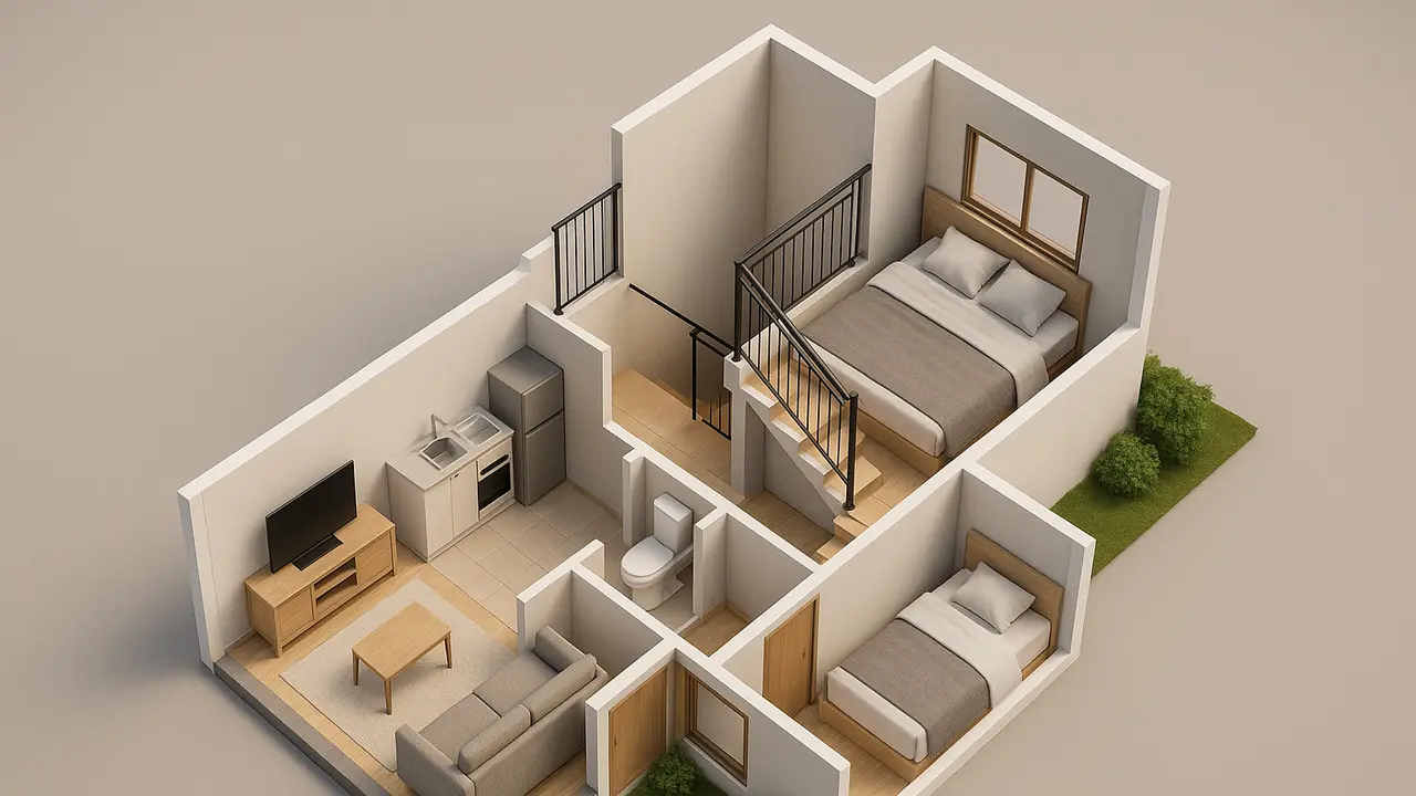 6 Desain Rumah Lebar 4 Meter 2 Kamar Tidur, Solusi untuk Lahan Terbatas
