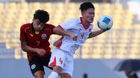 Timnas Vietnam U-17 saat menghadapi Timor Leste U-17 pada matchday kedua Grup A Piala AFF U-17 2026 di Stadion Gelora Joko Samudro, Gresik, Jawa Timur, Kamis (16/4/2026) sore WIB. (Bola.com/M Iqbal Ichsan)