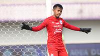 Kiper PSIS Semarang, Syaiful Syamsuddin saat melawan Dewa United pada laga pekan ke-8 BRI Liga 1 2023/2024 di Stadion Indomilk Arena, Tangerang, Senin (14/8/2023). PSIS Semarang menang telak 4-1 atas Dewa United. (Bola.com/M Iqbal Ichsan)