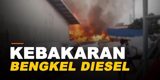 VIDEO: Korsleting Listrik Membakar Bengkel Diesel