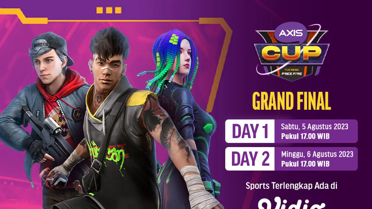 Live Streaming AXIS Cup Free Fire Grand Final di Vidio Akhir Pekan Ini