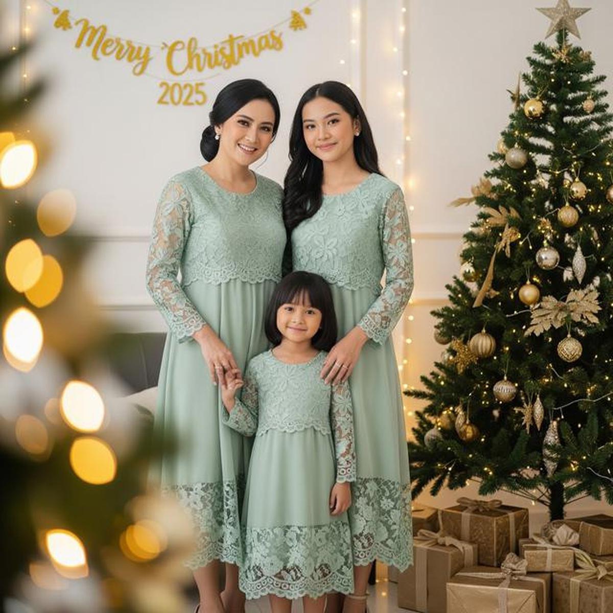 7 Rekomendasi Dress Natal Hijau 2025 dengan Potongan Elegan untuk Semua Usia
