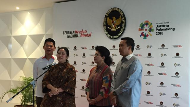 Menko PMK Puan Maharani saat konferensi pers mengenai Asian Para Games 2018