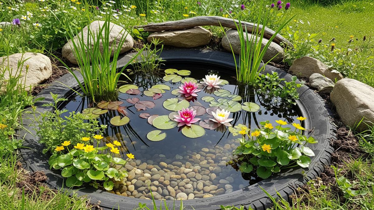 5 Cara Membuat Kolam Mini dari Ban Bekas, Solusi Kreatif dan Unik Percantik Halaman