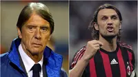 1. Maldini - Sebuah contoh sukses kisah ayah dan anak dalam dunia sepakbola. Paolo memulai debut dilatih sang ayah, Cesare, saat memperkuat Timnas Italia U-21 pada tahun 1996. (Kolase foto-foto AFP)