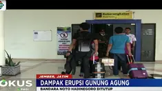 Untuk menghindari debu tipis vulkanik Gunung Agung, Bandara Noto Hadinegoro Jember, sempat ditutup.