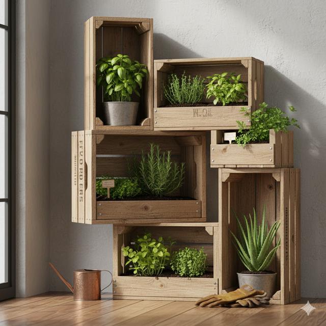 10 Ide Model Kebun Mini Tanaman Herbal dalam Rak, Lengkap DIY Praktisnya