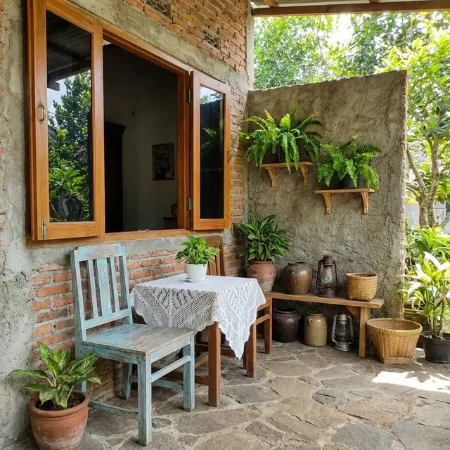 Inspirasi Teras Rumah Kampung yang Rapi dan Sejuk