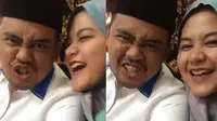 Pasangan Kahiyang Ayu dan Bobby Nasution menunjukkan kemesraannya sebelum acara ngunduh mantu di Medan. (Instagram/ayanggkahiyang)