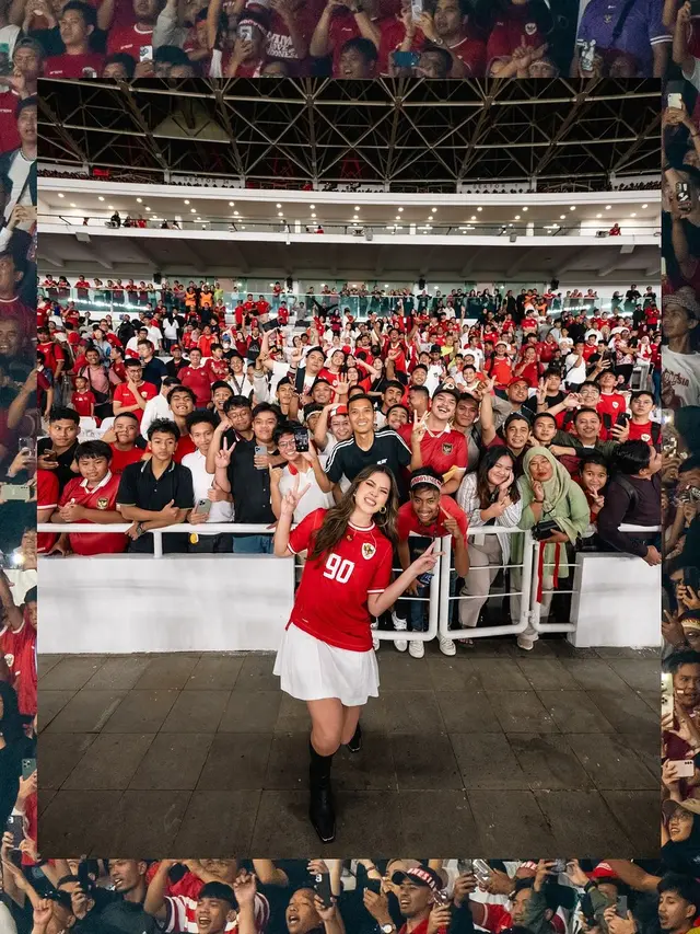 Pakai Jersey Angka Keberuntungan, Raisa Tampil Stylish di Kualifikasi Piala Dunia Timnas