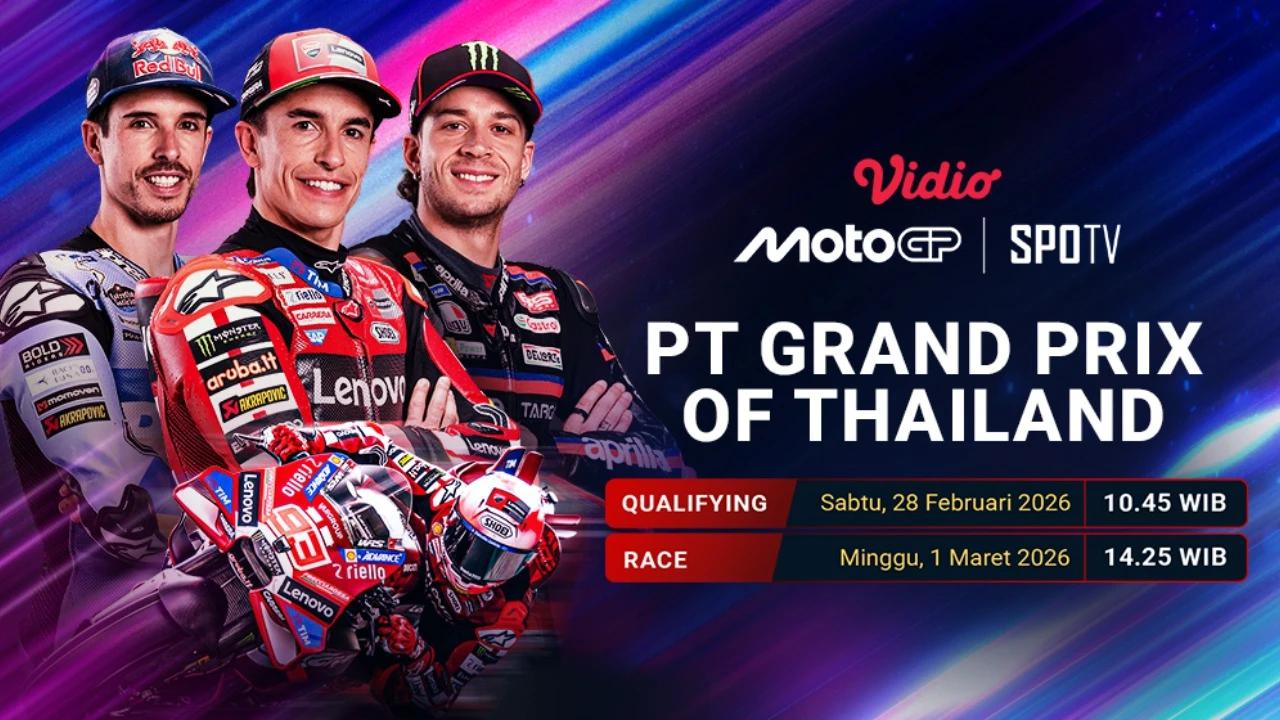 Jadwal Live Streaming MotoGP Thailand 2026, Eksklusif di Vidio