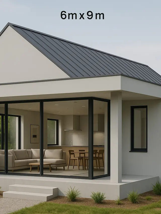 Gambar Desain Rumah 6x9 dengan 3 Kamar Tidur/via GPT