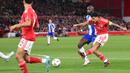 Nottingham Forest secara mengejutkan berhasil mendepak pimpinan klasemen Liga Portugal musim ini, FC Porto dari Liga Europa. (AP Photo/PA/Gary Oakley)