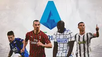 Serie A - Papu Gomez, Zlatan Ibrahimovic, Romelu Lukaku, Cristiano Ronaldo (Bola.com/Adreanus Titus)