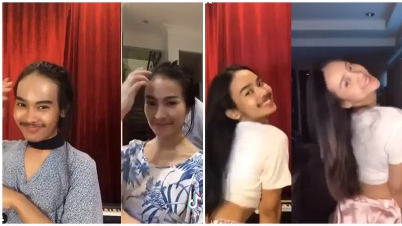 7 Aksi Kocak Giswaldani Seleb TikTok Tiru Gaya Artis, Mirip Banget