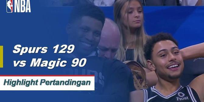 Cuplikan Hasil Pertandingan NBA : Spurs 129 vs Magic 90