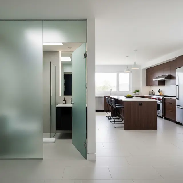 Desain Kamar Mandi Bersebelahan dengan Dapur