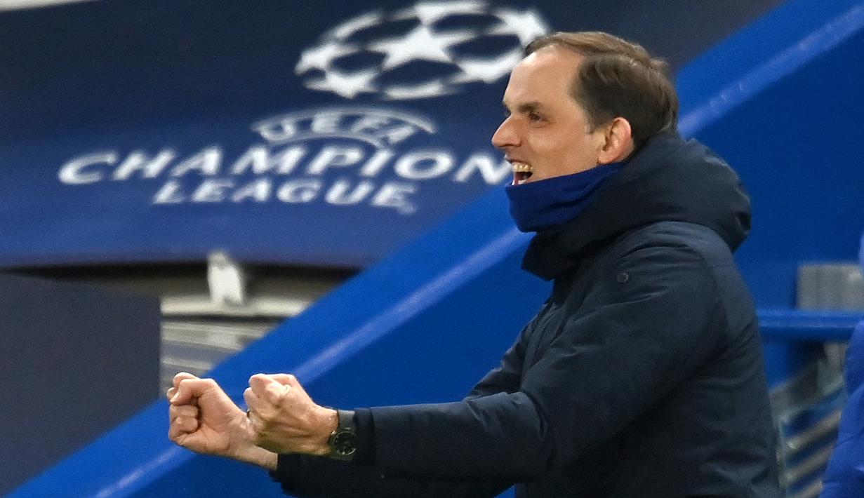 Thomas Tuchel. Ia menjadi pelatih pertama yang mampu membawa dua tim berbeda ke babak final kompetisi Eropa secara beruntun. Musim lalu berhasil membawa Paris Saint-Germain ke partai final Liga Champions dan kini bersama Chelsea. (AFP/Glyn Kirk)