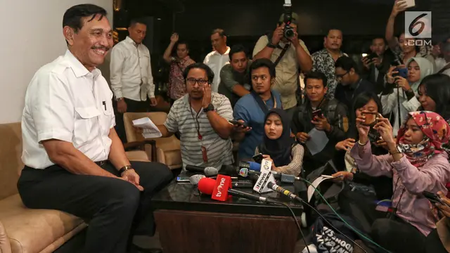 Menjelang Pengumuman Hasil Pemilu 2019, Menko Luhut Beri Keterangan Pers
