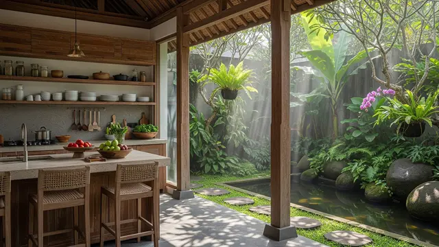 8 Inspirasi Rumah Minimalis Desa dengan Dapur Terbuka Menghadap Kebun Belakang
