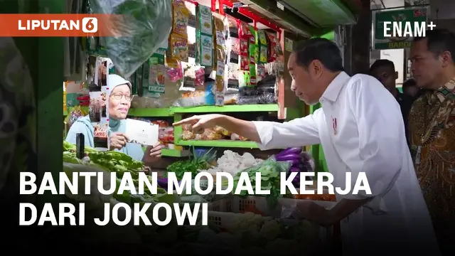 Jokowi Berikan Bantuan Modal Kerja Untuk Pedagang Pasar Wonogiri