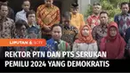 Pimpinan Perguruan Tinggi Negeri dan Swasta di Daerah Istimewa Yogyakarta, menyampaikan seruan moral terkait Pemilu berkualitas dan demokrasi bermartabat. Terdapat 10 poin yang menjadi perhatian para rektor dan menjadi fokus diskusi serta kajian terb...
