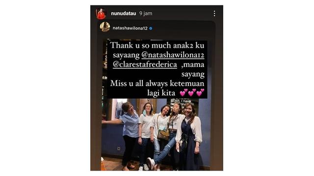 6 Momen Temu Kangen Natasha Wilona dan Nunu Datau, Lepas Rindu