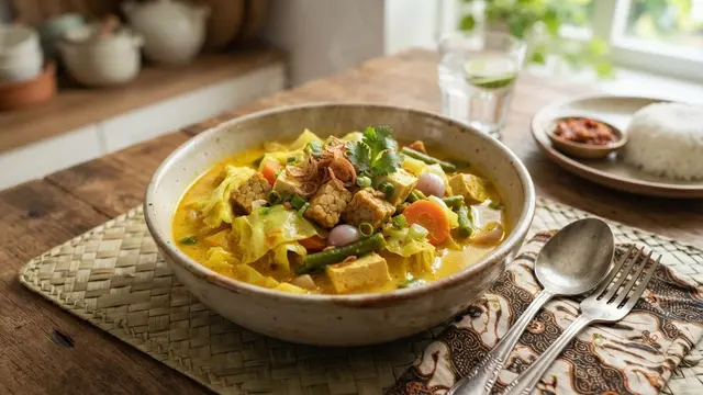 Resep Sayur Kubis Santan Kuning