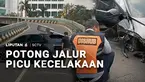 Sebuah mobil listrik terguling usai menghindari kendaraan lain yang tiba-tiba memotong jalurnya di jalan non-tol Iskandarsyah, Jakarta Selatan. Mobil yang melintang membuat jalanan sempat tak bisa dilalui.