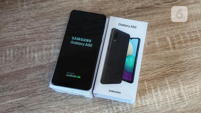 Smartphone Samsung Galaxy A02. Liputan6.com/Mochamad Wahyu Hidayat